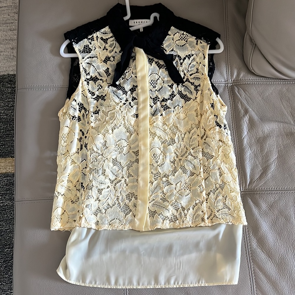 Sandro Lace top with camisole